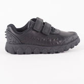 Boys Clarks Tyrex Ride Black Leather Double Strap School Walking Kids Shoes